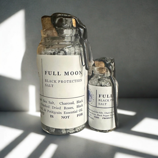 Full Moon Black Protection Salt — A Shield for Your Spirit, Home & Magick